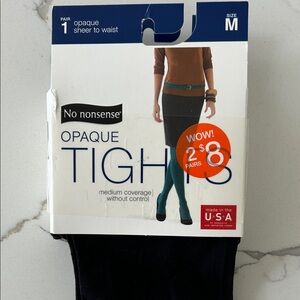 No Nonsense Black Opaque Tights